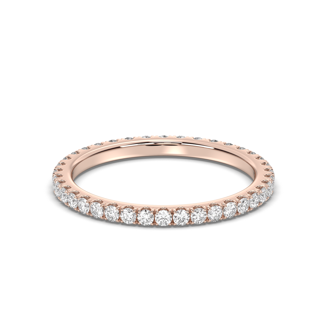0.37 CT Round E-VS1  Diamond Eternity Setting Wedding Band
