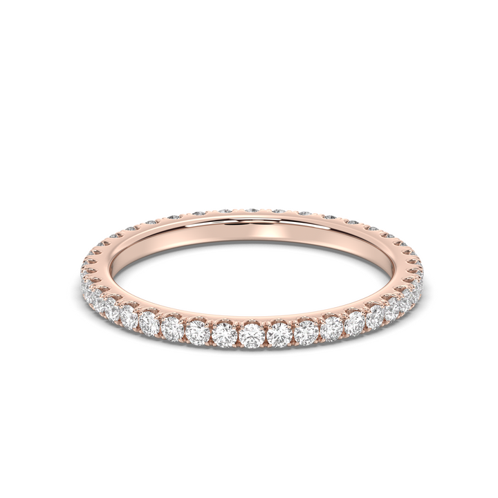 0.37 CT Round E-VS1  Diamond Eternity Setting Wedding Band