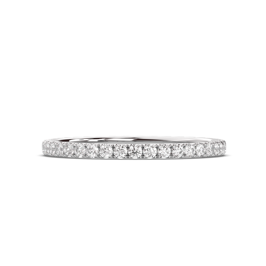 0.37 CT Round E-VS1  Diamond Eternity Setting Wedding Band
