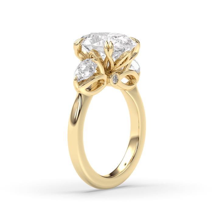 1.5-3.50 CT Oval Diamond Three Stone Engagement Ring