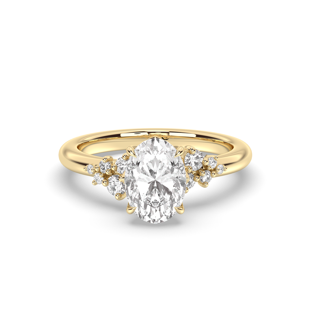 1.50-3.50  CT Oval Diamond Solitaire Engagement Ring