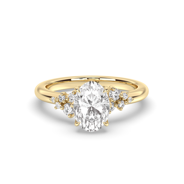 1.50-3.50  CT Oval Diamond Solitaire Engagement Ring