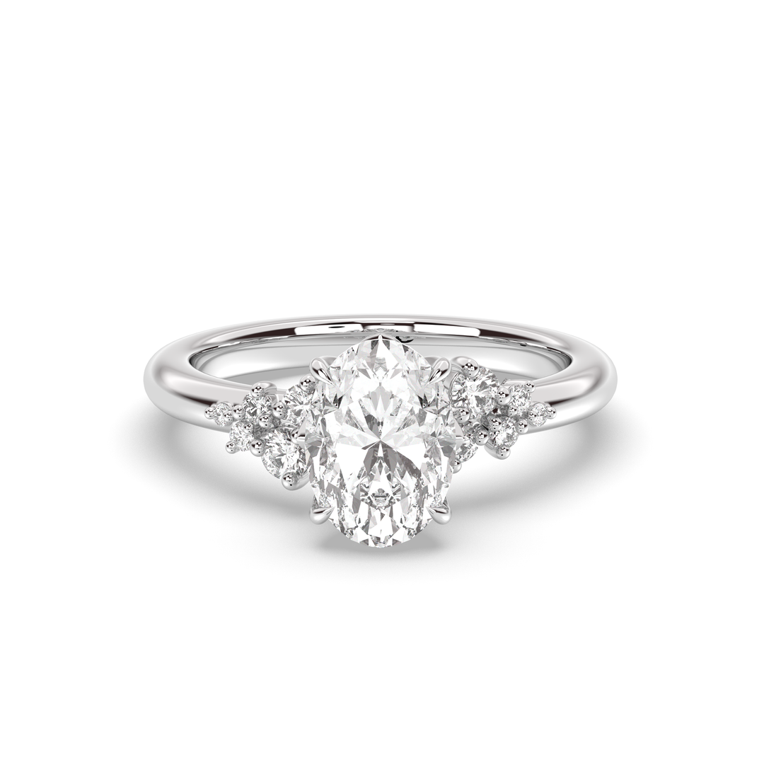 1.50-3.50  CT Oval Diamond Solitaire Engagement Ring