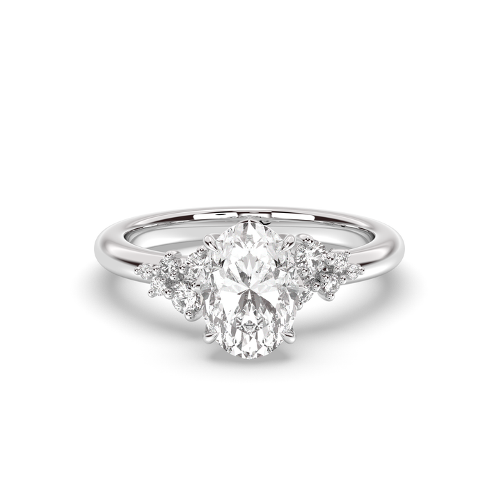 1.50-3.50  CT Oval Diamond Solitaire Engagement Ring