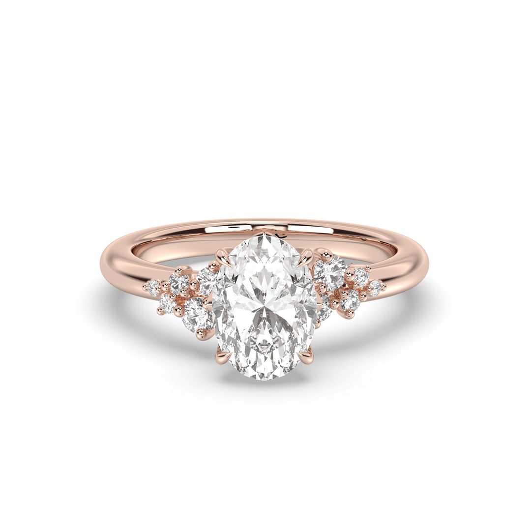 1.50-3.50  CT Oval Diamond Solitaire Engagement Ring