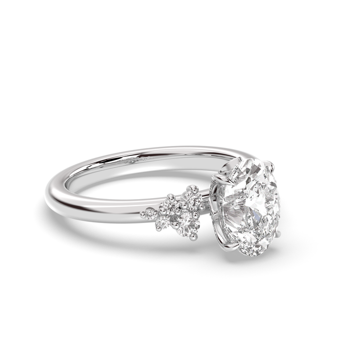1.50-3.50  CT Oval Diamond Solitaire Engagement Ring