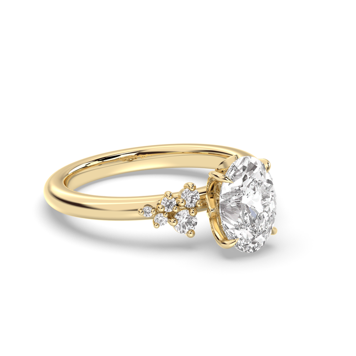 1.50-3.50  CT Oval Diamond Solitaire Engagement Ring