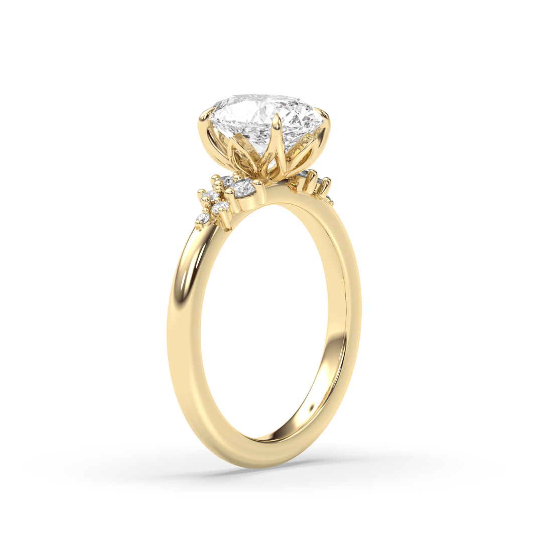 1.50-3.50  CT Oval Diamond Solitaire Engagement Ring
