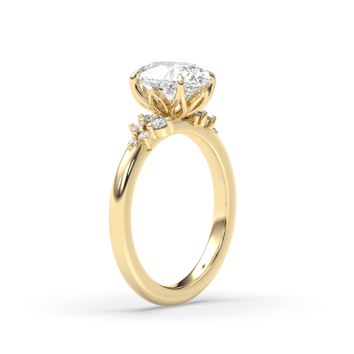 1.50-3.50  CT Oval Diamond Solitaire Engagement Ring