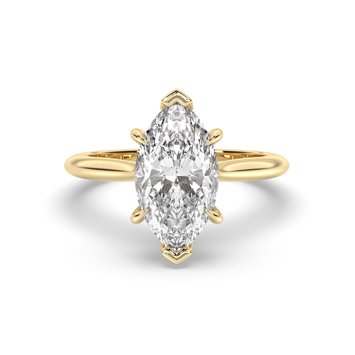 1.0-3.0 CT Marquise Diamond Solitaire Engagement Ring