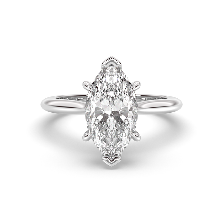 1.0-3.0 CT Marquise Diamond Solitaire Engagement Ring