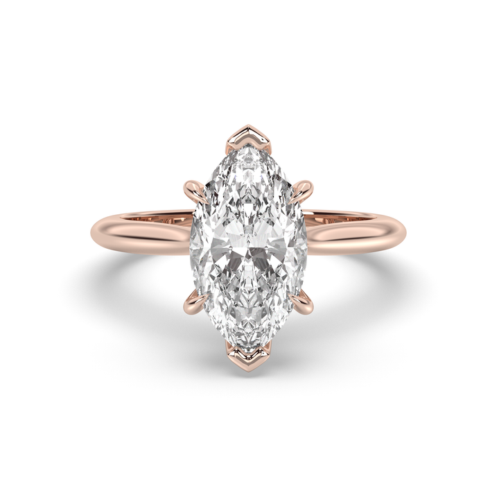 1.0-3.0 CT Marquise Diamond Solitaire Engagement Ring