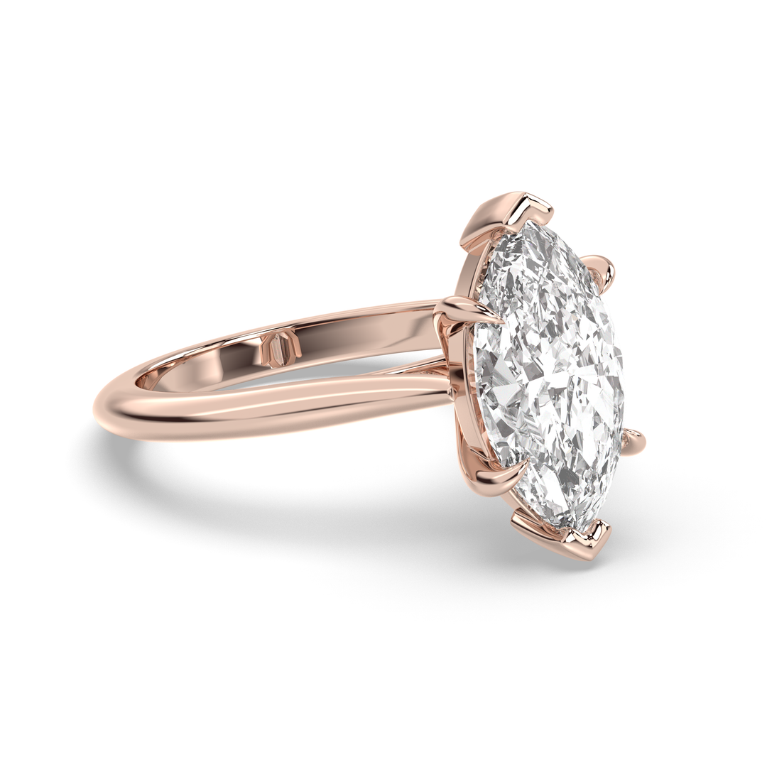 1.0-3.0 CT Marquise Diamond Solitaire Engagement Ring