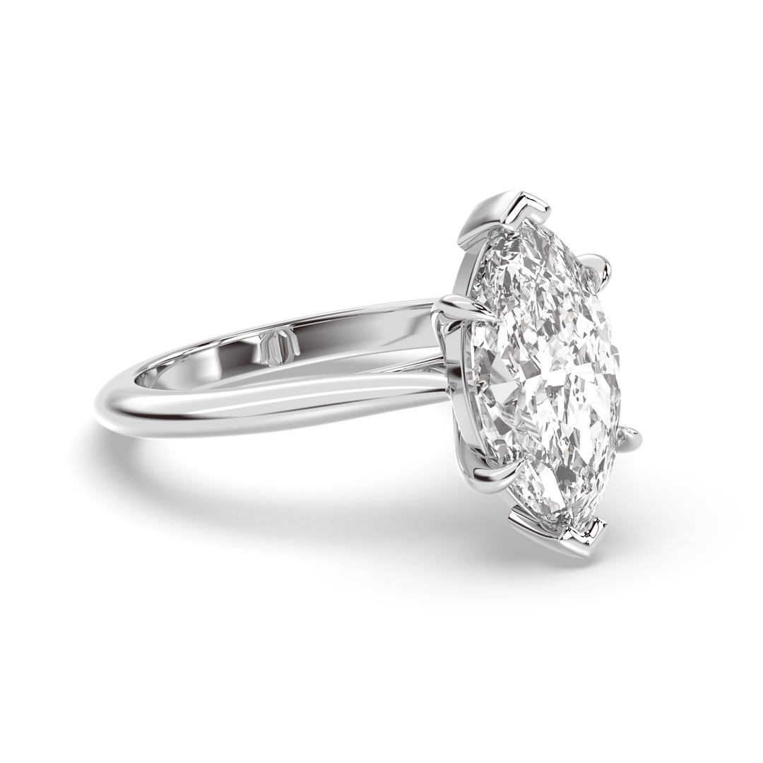 1.0-3.0 CT Marquise Diamond Solitaire Engagement Ring