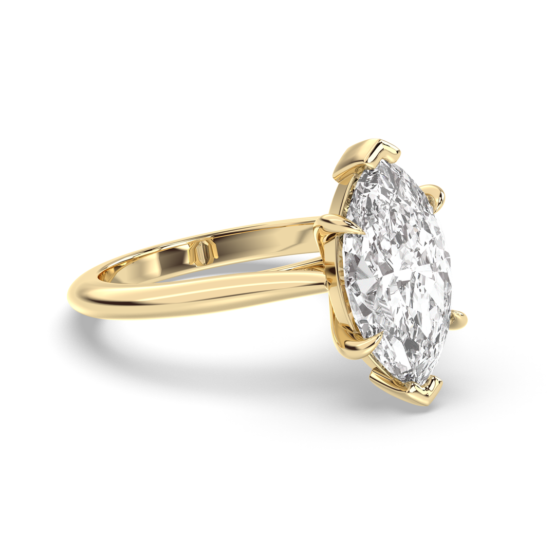 1.0-3.0 CT Marquise Diamond Solitaire Engagement Ring