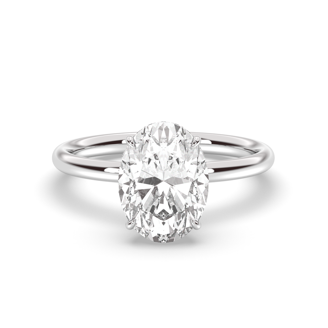 1.0-3.0 CT Oval Diamond Engagement Ring