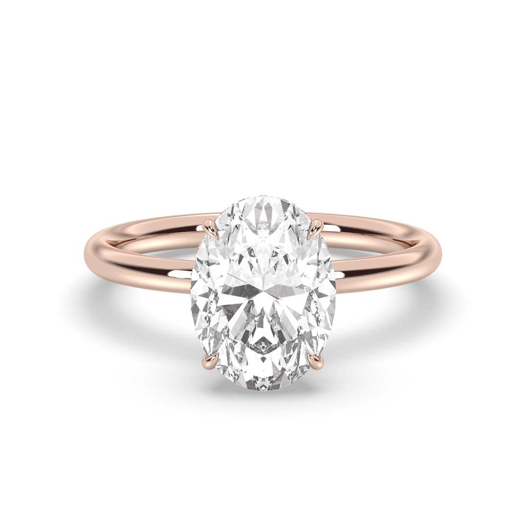 1.0-3.0 CT Oval Diamond Engagement Ring