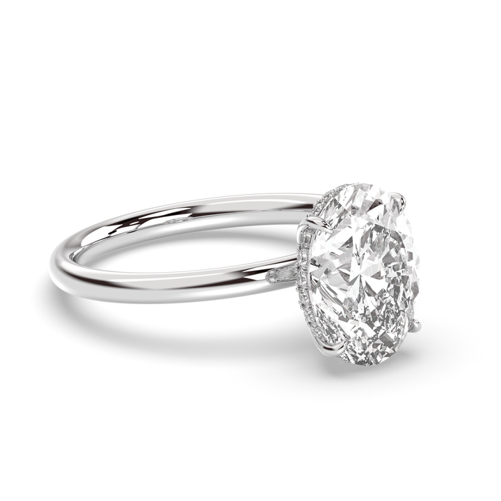 1.0-3.0 CT Oval Diamond Engagement Ring