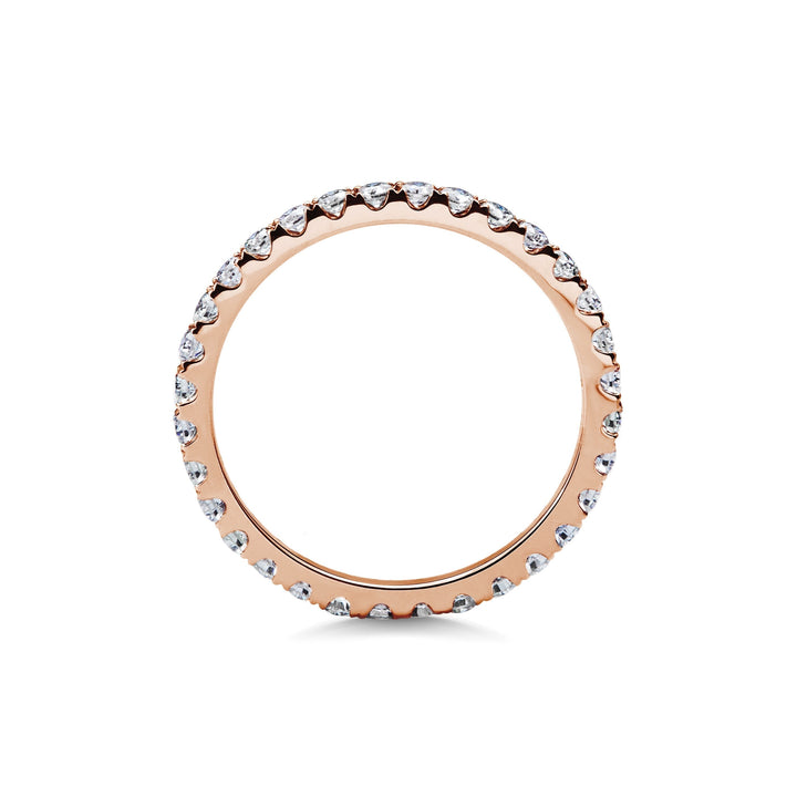 0.7 CT Round Shaped Wedding Band With Full Eternity Setting