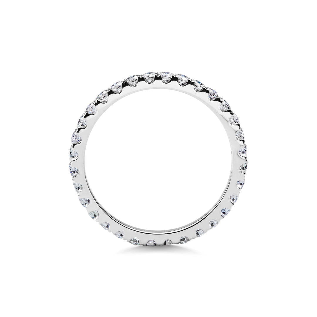 0.7 CT Round Shaped Wedding Band With Full Eternity Setting