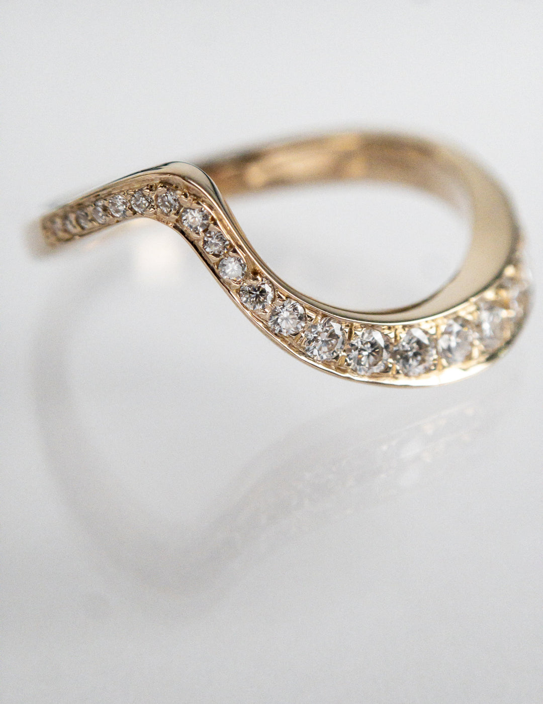 0.40 TCW Round Lab Grown Diamond Wave Eternity Wedding Band