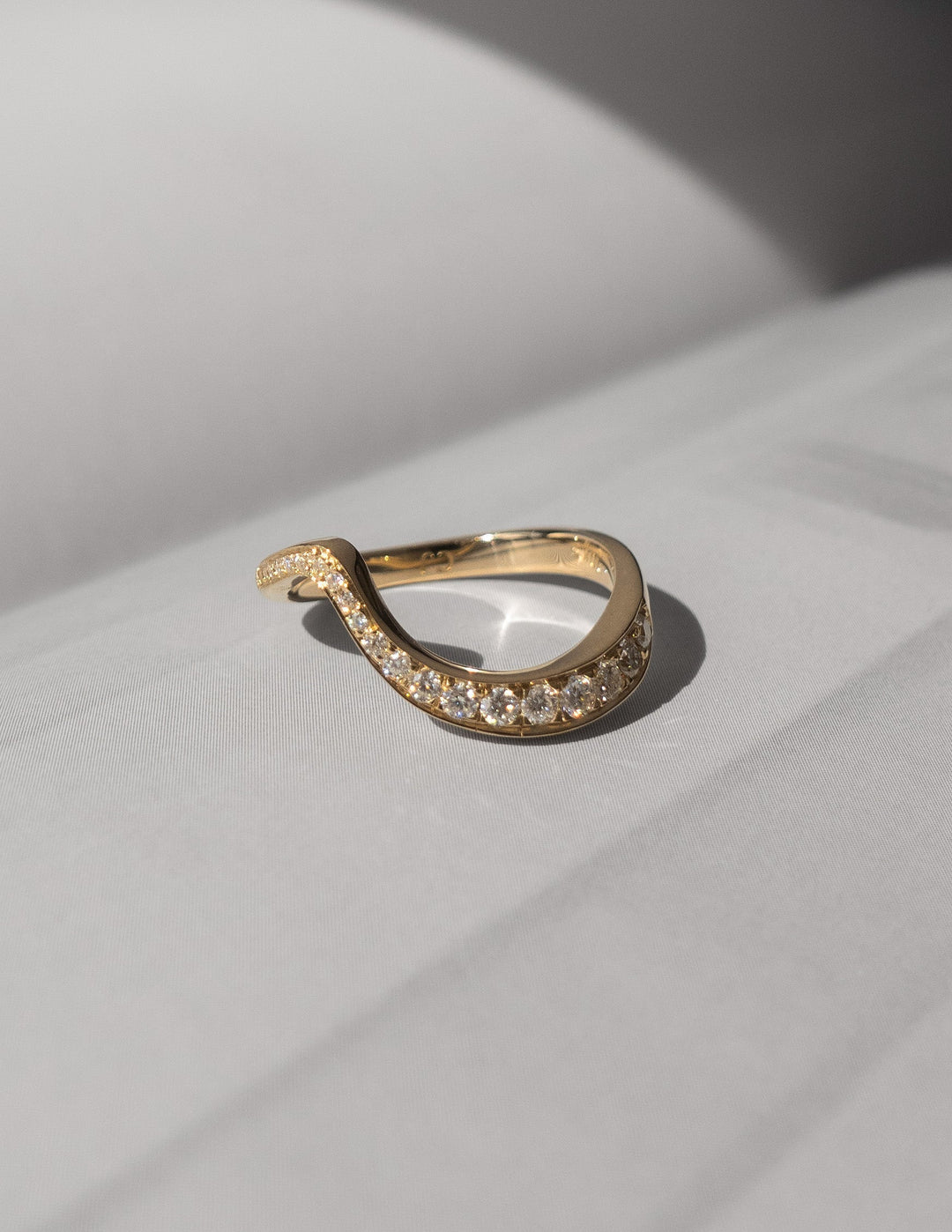 0.40 TCW Round Lab Grown Diamond Wave Eternity Wedding Band