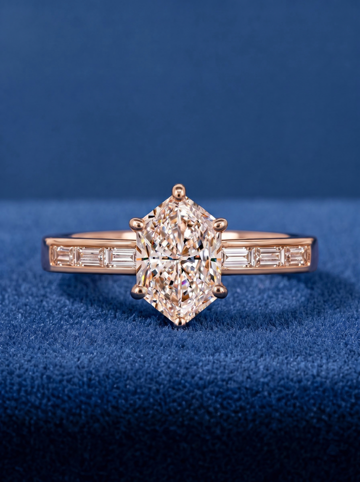 2.50CT Dutch Marquise Lab Grown Diamond Channel Set Engagement Ring For Her