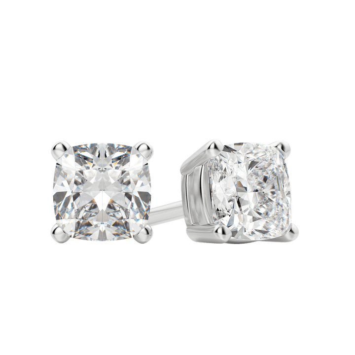 0.50 CT-2.0 CT Cushion Solitaire F/VS Lab Grown Diamond Earrings