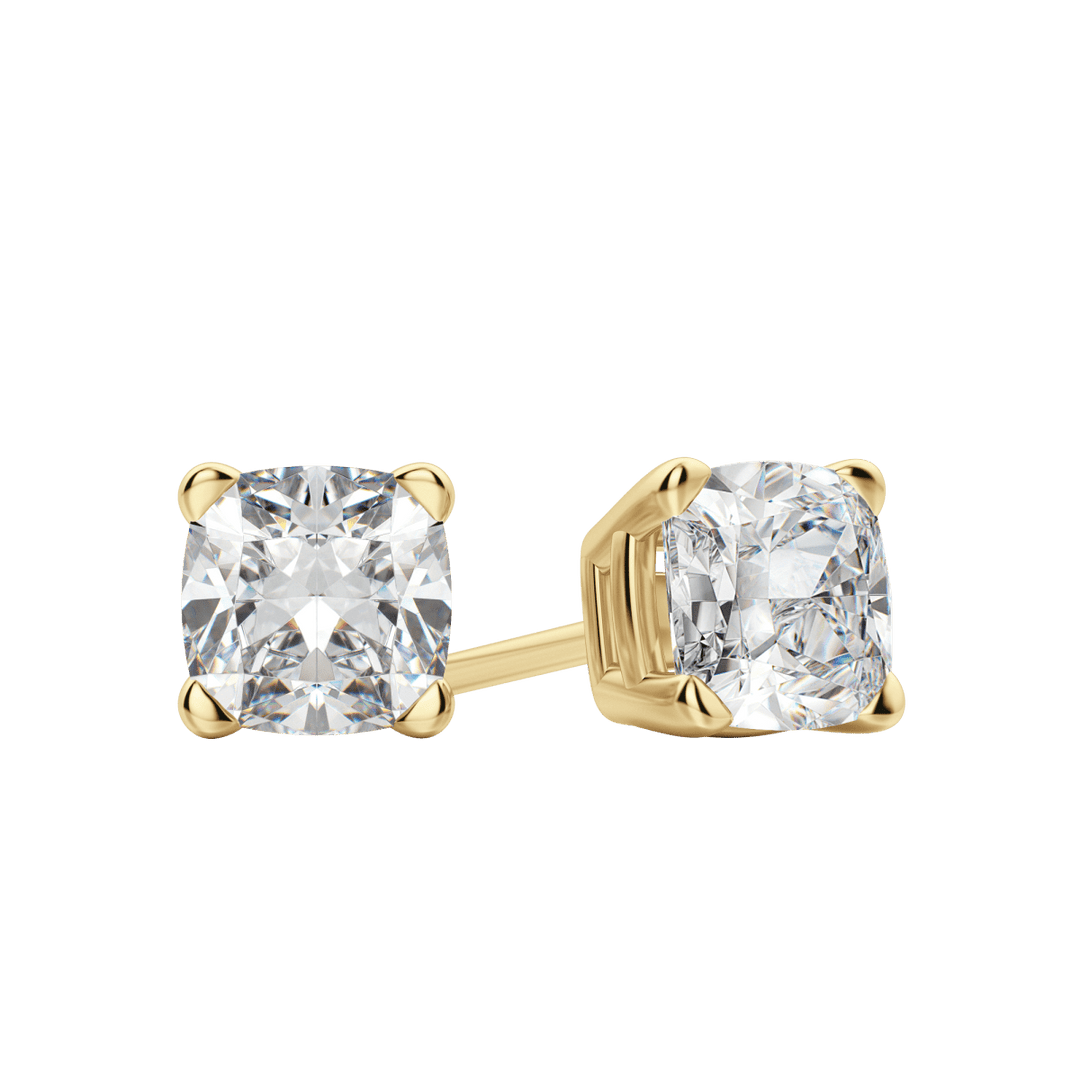 0.50 CT-2.0 CT Cushion Solitaire F/VS Lab Grown Diamond Earrings