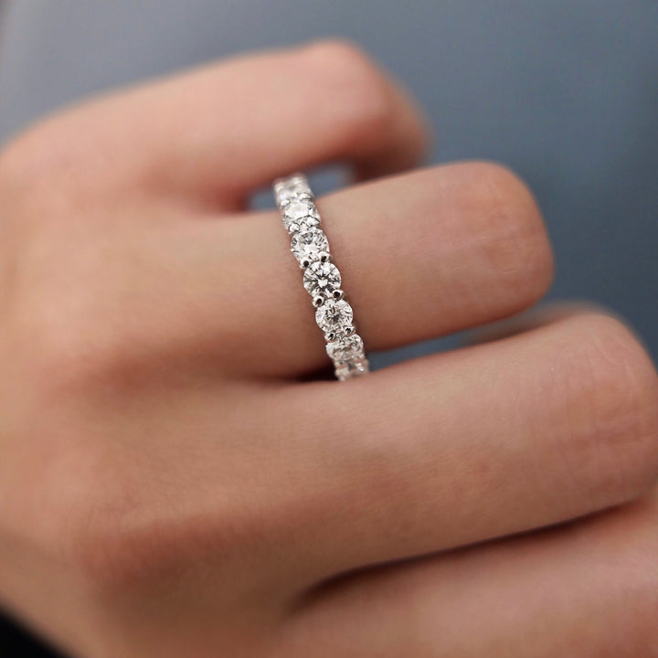 2.85 CT Round Full Eternity Stackable Wedding Band