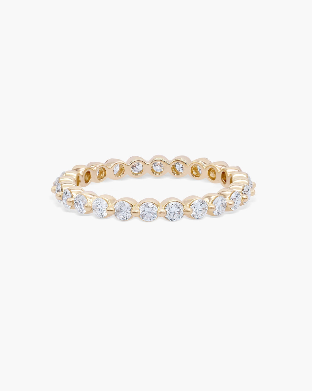 0.74 CT Round EF-VVS Diamond Full Eternity Bezel Wedding Band