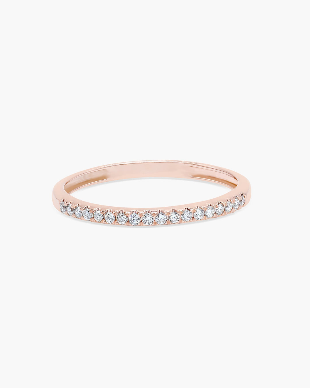 0.18 CT Round Shaped EF-VVS Diamond Half Eternity Setting Wedding Band
