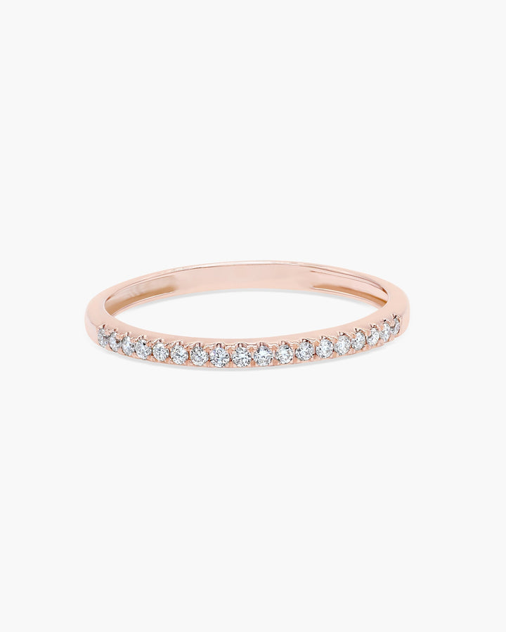 0.18 CT Round Shaped EF-VVS Diamond Half Eternity Setting Wedding Band