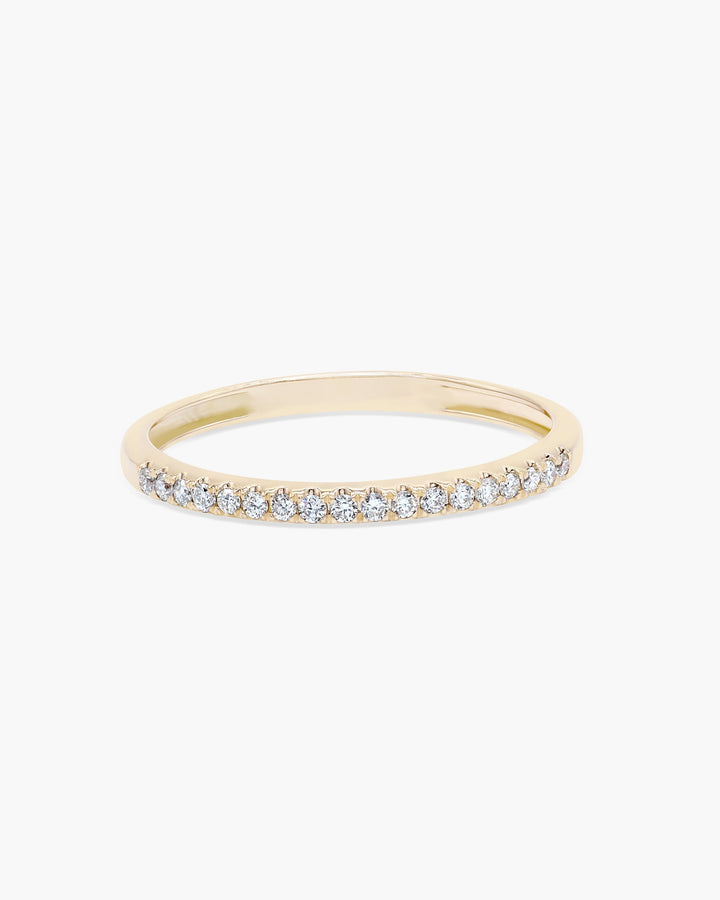 0.18 CT Round Shaped EF-VVS Diamond Half Eternity Setting Wedding Band