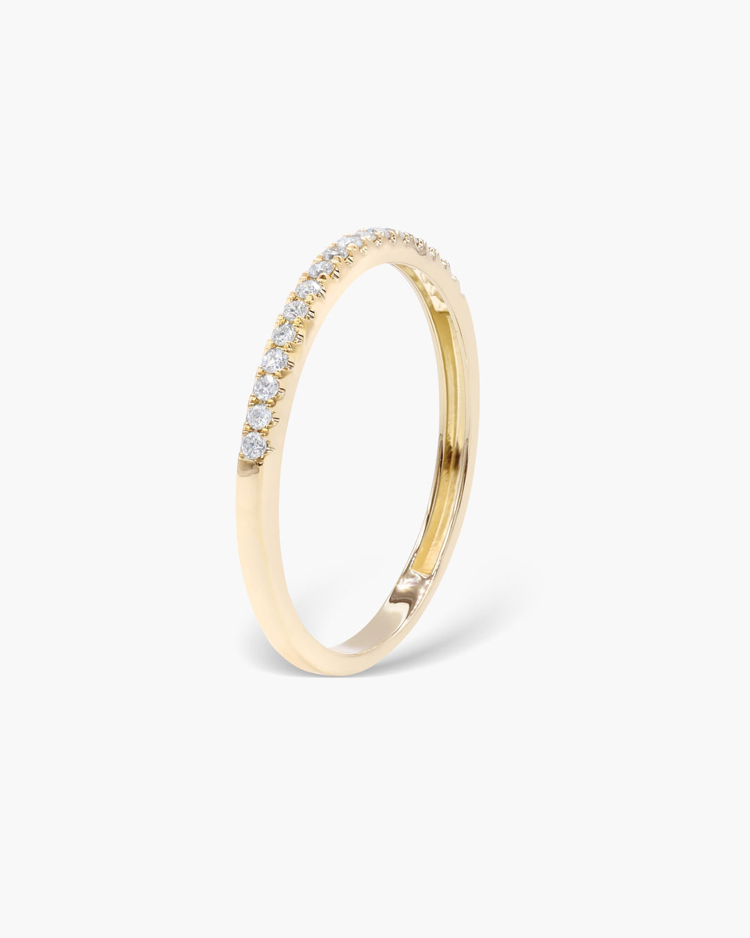 0.18 CT Round Shaped EF-VVS Diamond Half Eternity Setting Wedding Band