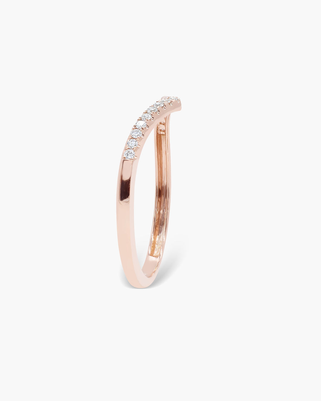0.14 CT Round EF-VVS Diamond Swirl Wedding Band
