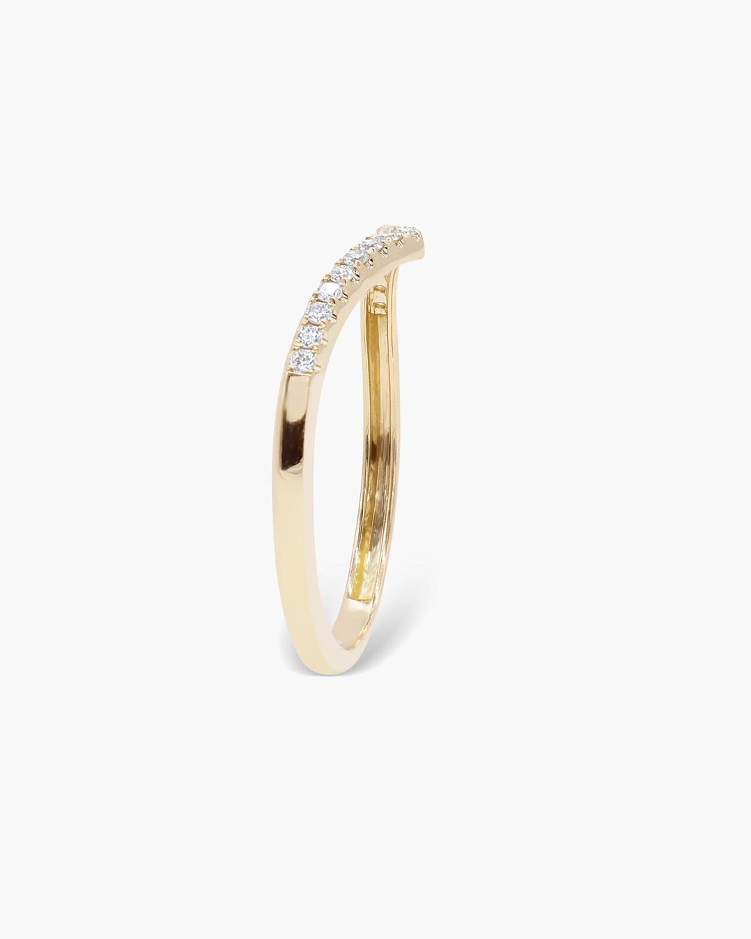 0.14 CT Round EF-VVS Diamond Swirl Wedding Band