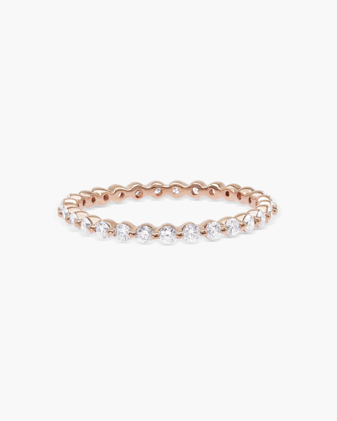 0.4 CT Round EF-VVS Diamond Full Eternity Style Stackable Wedding Band