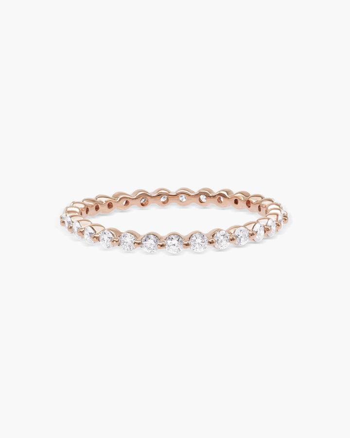 0.4 CT Round EF-VVS Diamond Full Eternity Style Stackable Wedding Band