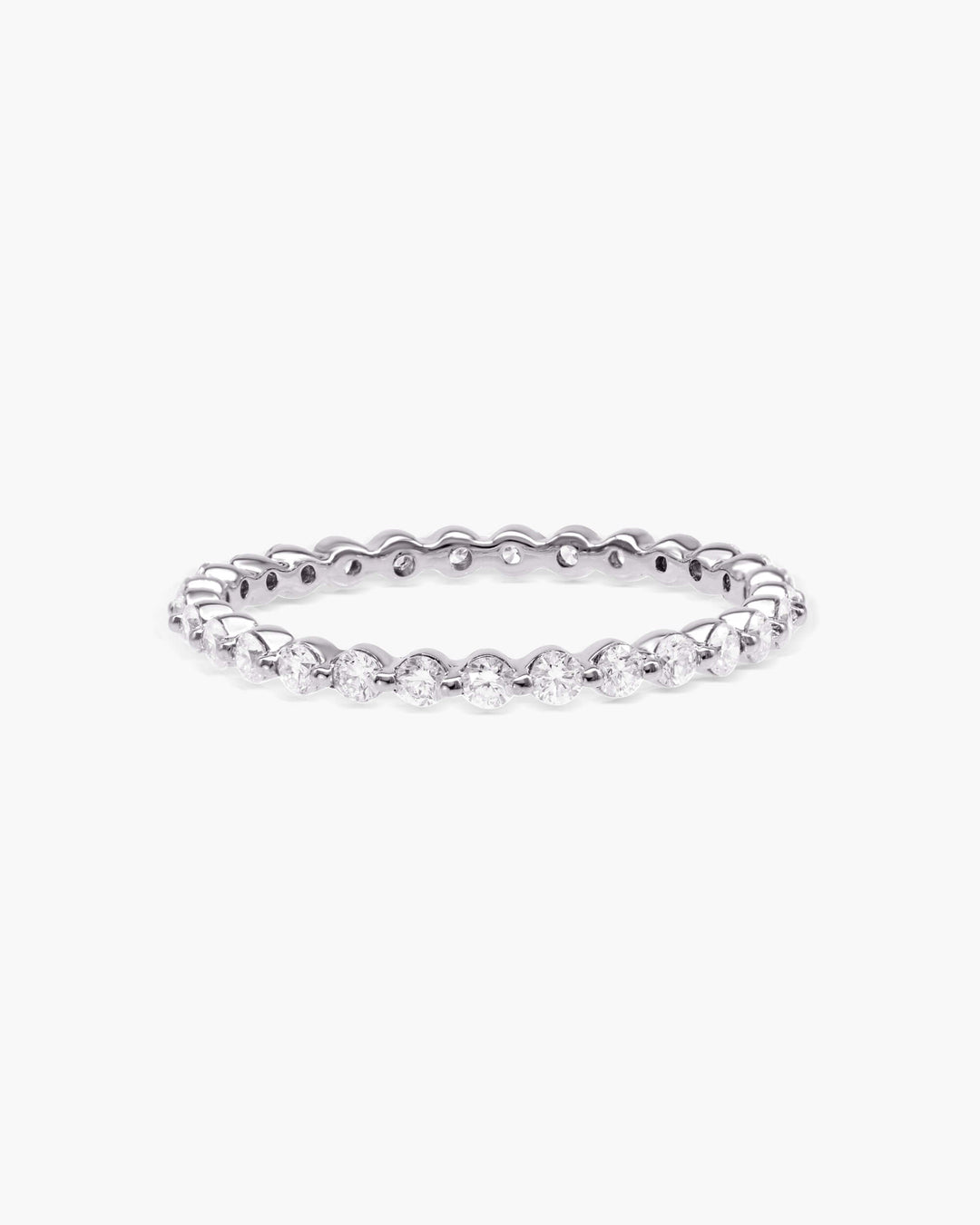 0.4 CT Round EF-VVS Diamond Full Eternity Style Stackable Wedding Band