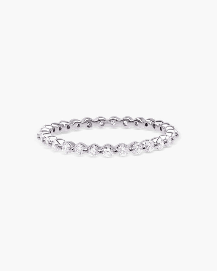 0.4 CT Round EF-VVS Diamond Full Eternity Style Stackable Wedding Band