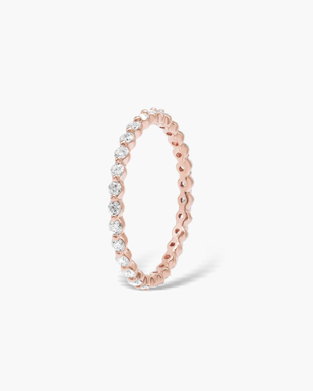 0.4 CT Round EF-VVS Diamond Full Eternity Style Stackable Wedding Band