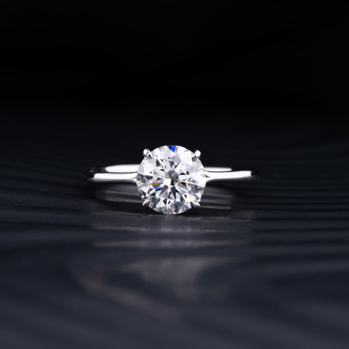 3.0 CT Round Cut Moissanite Solitaire Engagement Ring