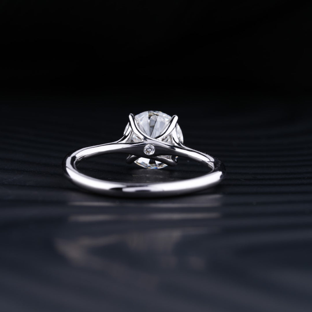 3.0 CT Round Cut Moissanite Solitaire Engagement Ring