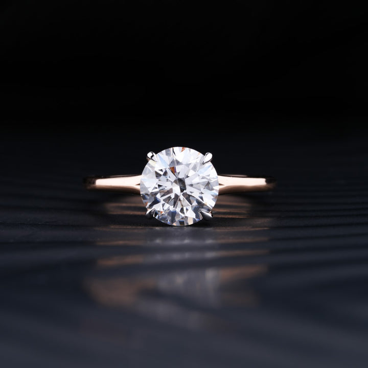 3.0 CT Round Cut Moissanite Solitaire Engagement Ring