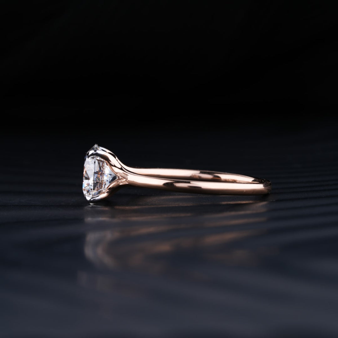 3.0 CT Round Cut Moissanite Solitaire Engagement Ring