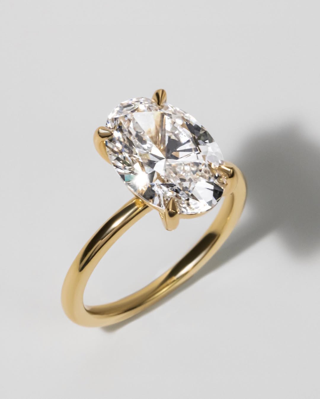 2.05 - 4.05 CT Oval  Lab Grown Diamond Solitaire Style Engagement Ring