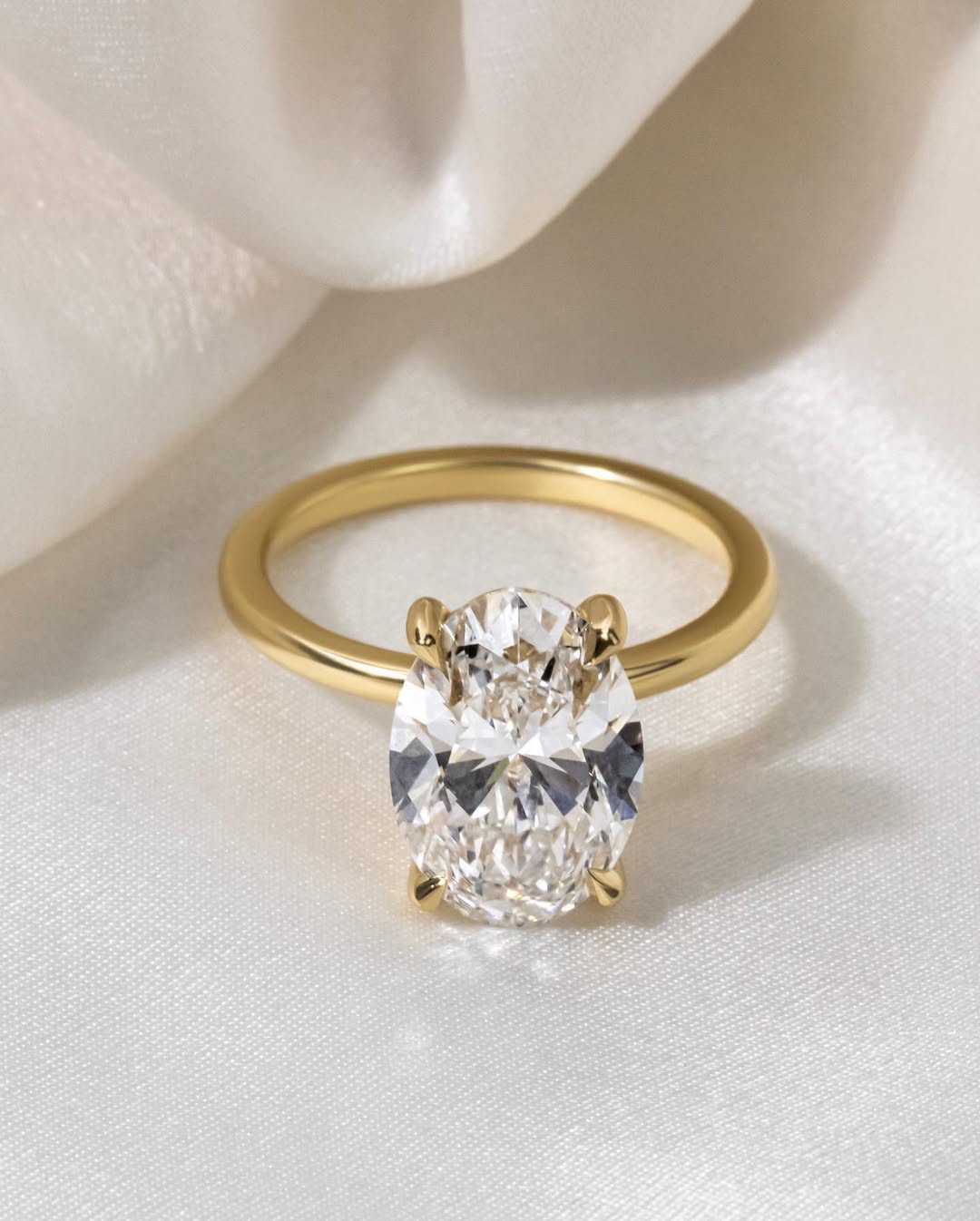 2.05 - 4.05 CT Oval  Lab Grown Diamond Solitaire Style Engagement Ring