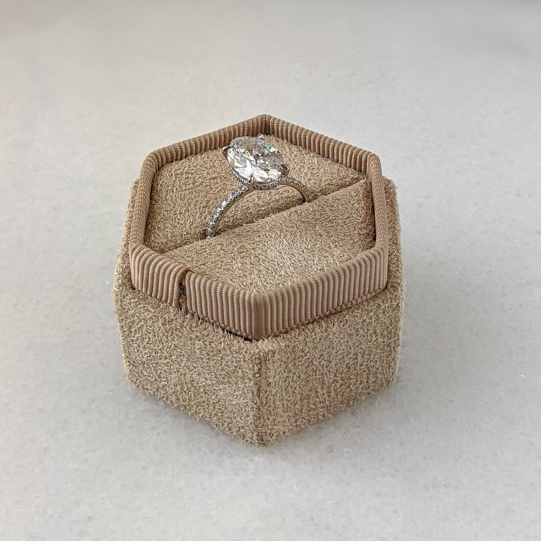 2.0 CT-4.0 CT Oval Diamond Pave Engagement Ring