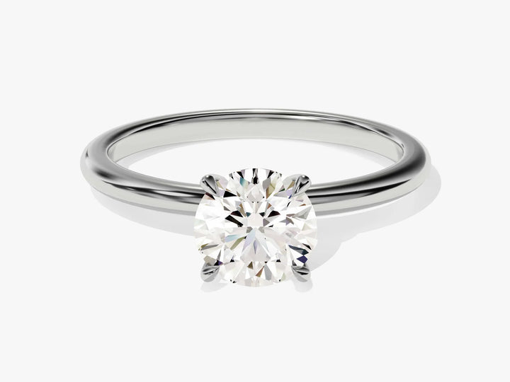 1.0CT Solitaire Round Cut Diamond Moissanite Engagement Ring